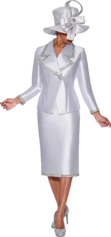 Divine Apparel G9872W Plus Size Long Sleeve Two Piece Jacket Skirt Set