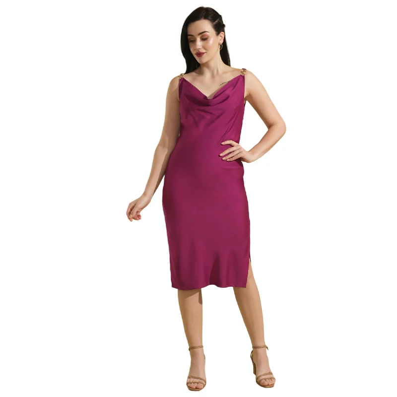 Globus Women Dresses (GS567227_Burgundy_S)