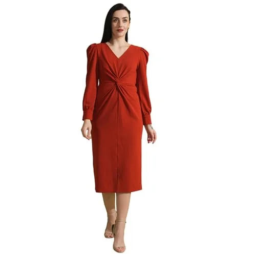 Globus Women Dresses (GS569375_Burgundy_M)