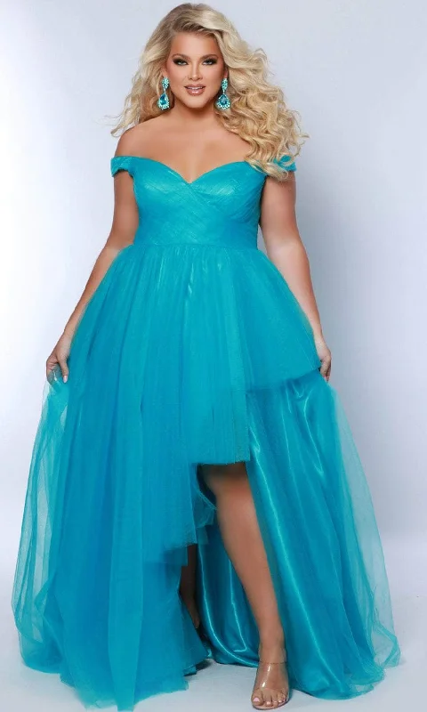 Sydney's Closet SC7388 - Off-Shoulder High-Low Hem Prom Dress