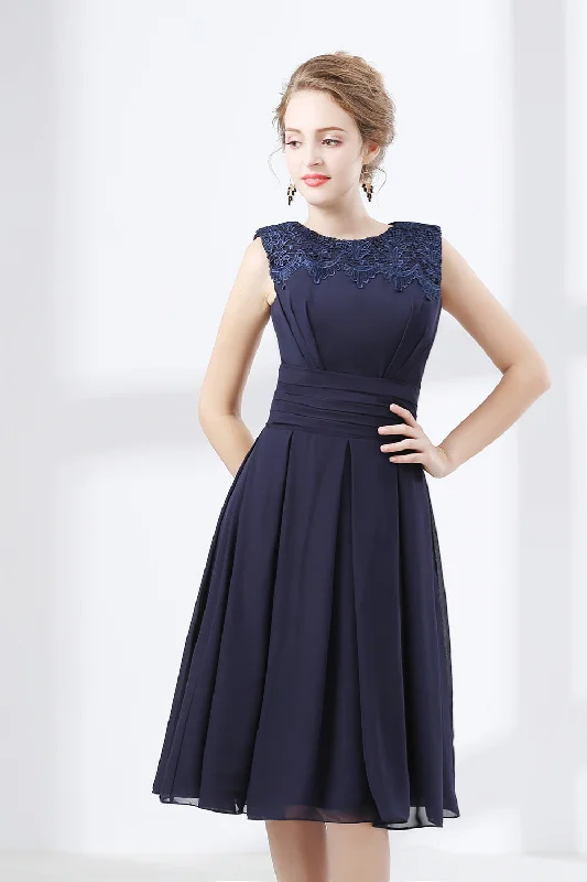 Lace Beaded Sleeveless A Line Chiffon Corset Bridesmaid Dresses outfit